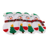 Maxbell 4pcs Christmas Tableware Cutlery Bag Silverware Holder Table Decor Snowman 1