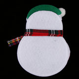Maxbell 4pcs Christmas Tableware Cutlery Bag Silverware Holder Table Decor Snowman 1
