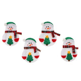 Maxbell 4pcs Christmas Tableware Cutlery Bag Silverware Holder Table Decor Snowman 1