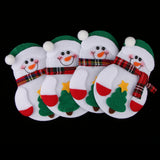 Maxbell 4pcs Christmas Tableware Cutlery Bag Silverware Holder Table Decor Snowman 1