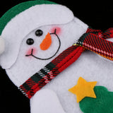 Maxbell 4pcs Christmas Tableware Cutlery Bag Silverware Holder Table Decor Snowman 1