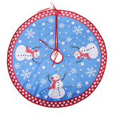 Maxbell Christmas Tree Skirt Fabric Plush Snowman Mat for Christmas Tree Decor 77cm