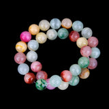 Maxbell 12mm/35pcs Spacer Jade Gemstone Loose Beads Round for DIY Bracelet Necklace