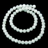 Maxbell 33pcs 12mm Natural Light Blue Jade Round Gemstone Loose Beads Spacer Jewelry