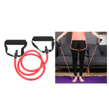 Maxbell Yoga Pull Up Rope Fitness Resistance Bands 15lbs Home Workout Tubes Red