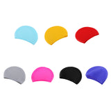 Maxbell Elastic Silicone Hair Protect Swimming Hat Long Hair Cap for Women Blue