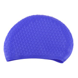 Maxbell Elastic Silicone Hair Protect Swimming Hat Long Hair Cap for Women Blue