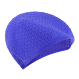 Maxbell Elastic Silicone Hair Protect Swimming Hat Long Hair Cap for Women Blue