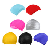 Maxbell Elastic Silicone Hair Protect Swimming Hat Long Hair Cap for Women Blue