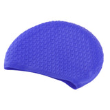 Maxbell Elastic Silicone Hair Protect Swimming Hat Long Hair Cap for Women Blue