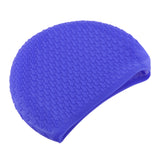 Maxbell Elastic Silicone Hair Protect Swimming Hat Long Hair Cap for Women Blue