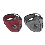 Maxbell Cycling Half Face Mask Biking Adjustable Facemask Antidust PM2.5 Filter Red