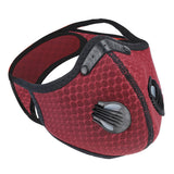 Maxbell Cycling Half Face Mask Biking Adjustable Facemask Antidust PM2.5 Filter Red