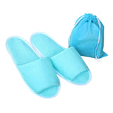 Maxbell Unisex Hotel Travel Spa Disposable Home Guest Indoor Cotton Slipper Blue for Women