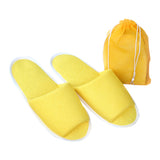 Maxbell Unisex Hotel Travel Spa Disposable Home Guest Indoor Cotton Slipper Yellow for Women