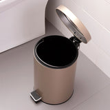 Maxbell 7L Metal Step Trash Can Bathroom Silent Wastebasket Garbage Bin  Rose Gold