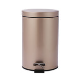 Maxbell 7L Metal Step Trash Can Bathroom Silent Wastebasket Garbage Bin  Rose Gold