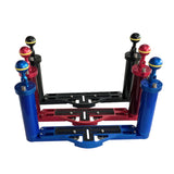 Maxbell Diving Tray Bracket Dual Handheld Stabilizer fr Underwater Photography Blue