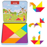 Maxbell Wooden Jigsaw Puzzle Tangram Puzzle Montessori Toys Parent-child Toys