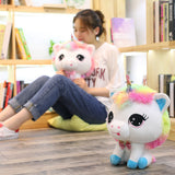 Maxbell Rainbow Unicorn Plush Soft Stuffed Toys for Kids Girl Birthday Gifts Blue