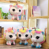 Maxbell Rainbow Unicorn Plush Soft Stuffed Toys for Kids Girl Birthday Gifts Blue