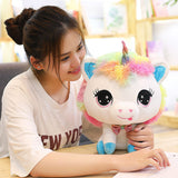 Maxbell Rainbow Unicorn Plush Soft Stuffed Toys for Kids Girl Birthday Gifts Blue