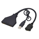 Maxbell HDMI 1 In 2 Out Splitter HD Male Female Splitter Adapter Cable Female Cable