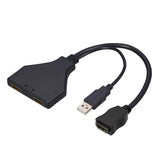 Maxbell HDMI 1 In 2 Out Splitter HD Male Female Splitter Adapter Cable Female Cable