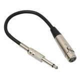 Maxbell Instrument Cable XLR 3 Pin Plug to 6.35mm Female Mono Jack Plug Cable 2m