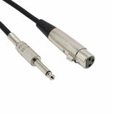 Maxbell Instrument Cable XLR 3 Pin Plug to 6.35mm Female Mono Jack Plug Cable 2m