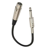 Maxbell Instrument Cable XLR 3 Pin Plug to 6.35mm Female Mono Jack Plug Cable 2m