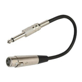 Maxbell Instrument Cable XLR 3 Pin Plug to 6.35mm Female Mono Jack Plug Cable 2m