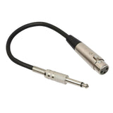 Maxbell Instrument Cable XLR 3 Pin Plug to 6.35mm Female Mono Jack Plug Cable 2m