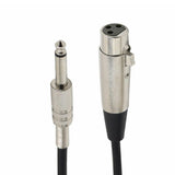 Maxbell Instrument Cable XLR 3 Pin Plug to 6.35mm Female Mono Jack Plug Cable 2m