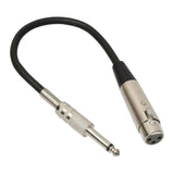 Maxbell Instrument Cable XLR 3 Pin Plug to 6.35mm Female Mono Jack Plug Cable 2m