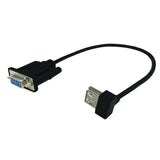 Maxbell RS232 DB9 Female to USB2.0 Angle 90 Degree Female Serial Cable Connector