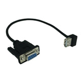 Maxbell RS232 DB9 Female to USB2.0 Angle 90 Degree Female Serial Cable Connector