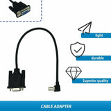 Maxbell RS232 DB9 Female to USB2.0 Angle 90 Degree Female Serial Cable Connector