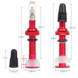 Maxbell 6Colors 2Pcs Mountain Bike Tubeless Tires Presta Valves Vacuum-Nozzle Blue
