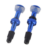 Maxbell 6Colors 2Pcs Mountain Bike Tubeless Tires Presta Valves Vacuum-Nozzle Blue