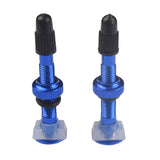 Maxbell 6Colors 2Pcs Mountain Bike Tubeless Tires Presta Valves Vacuum-Nozzle Blue