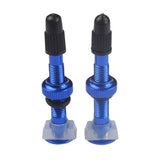Maxbell 6Colors 2Pcs Mountain Bike Tubeless Tires Presta Valves Vacuum-Nozzle Blue