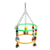 Maxbell Colorful Beads & Bells Hanging Swing Toys for Bird Parrot Climbing & Chewing