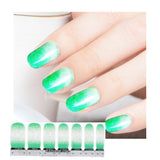 Maxbell Glitter Shimmer Nail Art Decoration Stickers Manicure Tips Decals Charms Light Green