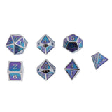 Maxbell 7 Pieces Zinc Alloy Polyhedral Metal Dice for D&D Pathfinder RPG Game Toys D