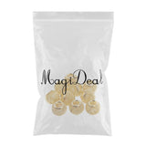 Maxbell 10Pcs Hollow out Round Large Hole Loose Beads Pendants DIY Jewelry Golden