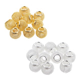 Maxbell 10Pcs Hollow out Round Large Hole Loose Beads Pendants DIY Jewelry Golden