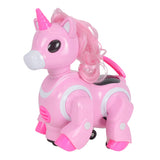 Maxbell Electric Light Music Cartoon Horse Unicorn Toy for Kids Toddlers Pink