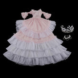 Maxbell 1:3 Doll Pink Dress Set for Dollfie Dolls Parts Accessories Girls Toys