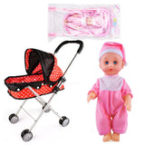 Maxbell Kids Pretend Role Play Toys Baby Doll & Stroller Cart Trolley Children Toy D